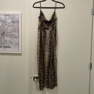 Meshki Snakeskin Print Midi Dress